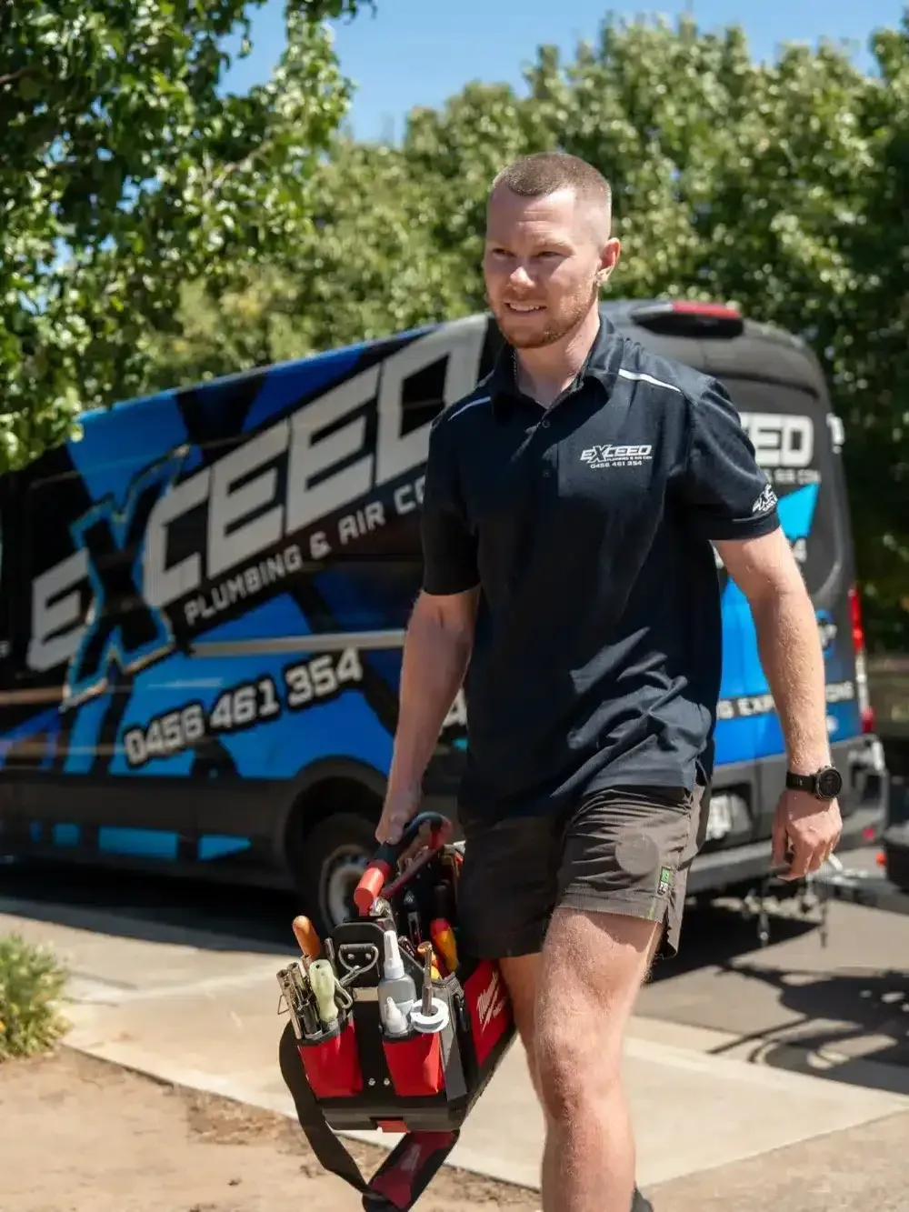 Local plumber arriving at a Adelaide home